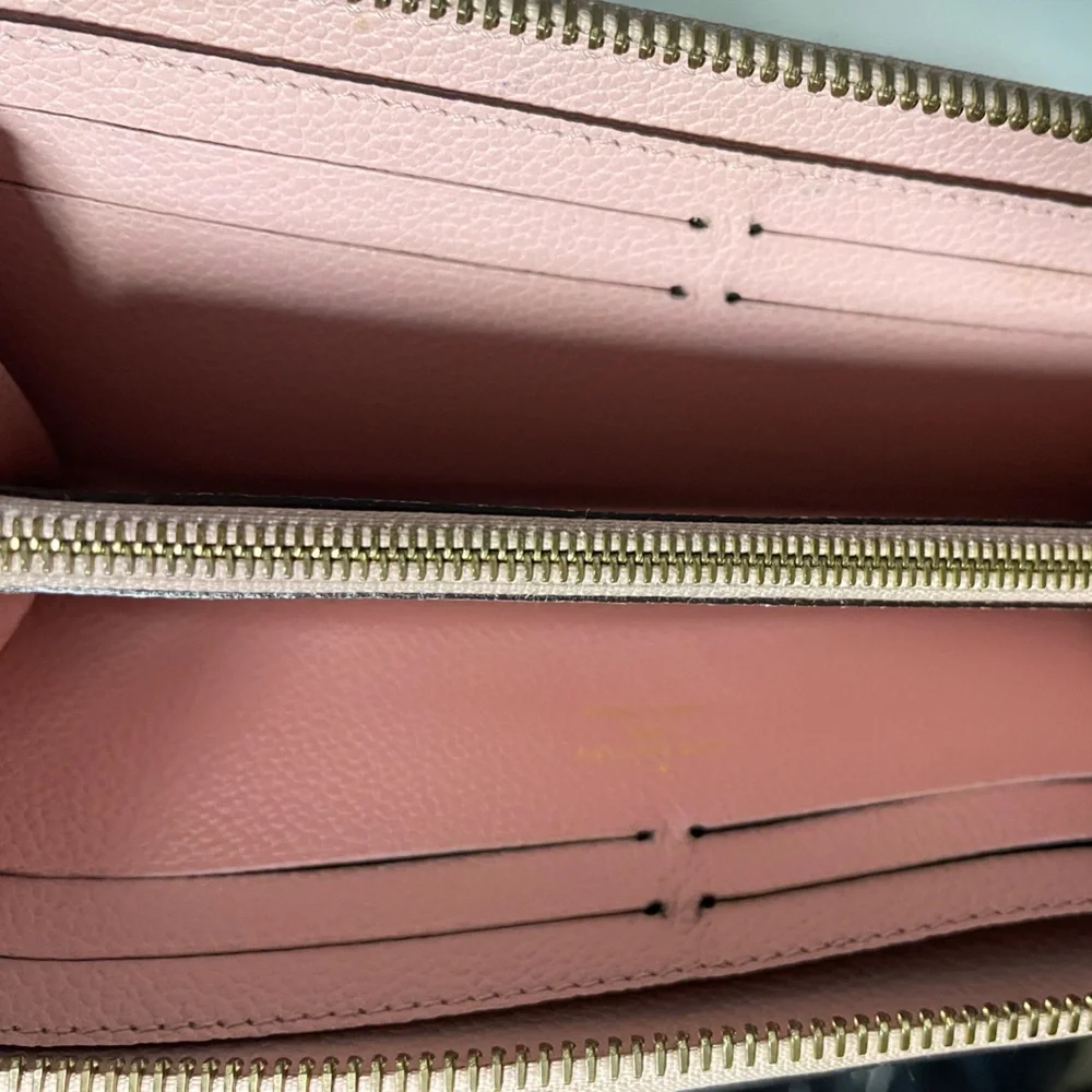 Louis Vuitton Monogram Empreinte Zippy Wallet Limited Edition Rose Poudre Pink
